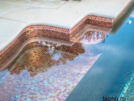 Мозаика для бассейна, мозаичная плитка из керамики и стекла в бассейн
